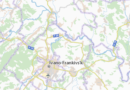 Karte Stadtplan Hannusivka