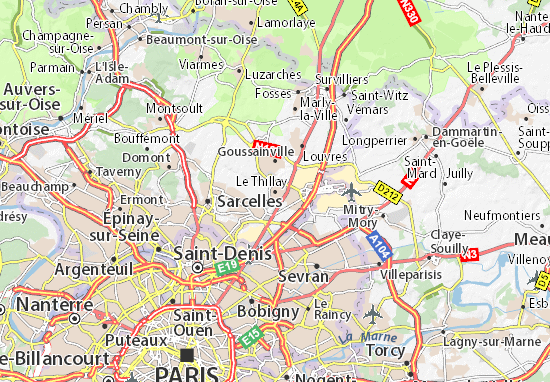 Karte Stadtplan Le Thillay