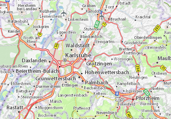 Karte Stadtplan Grötzingen