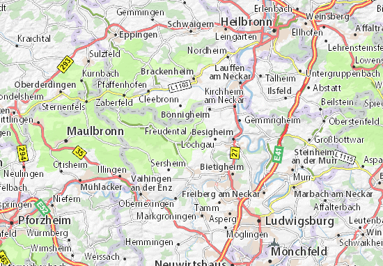 Karte Stadtplan Freudental