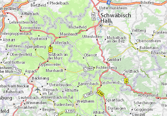 Karte Stadtplan Oberrot