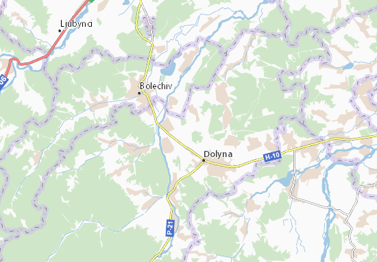 Karte Stadtplan Yavoriv