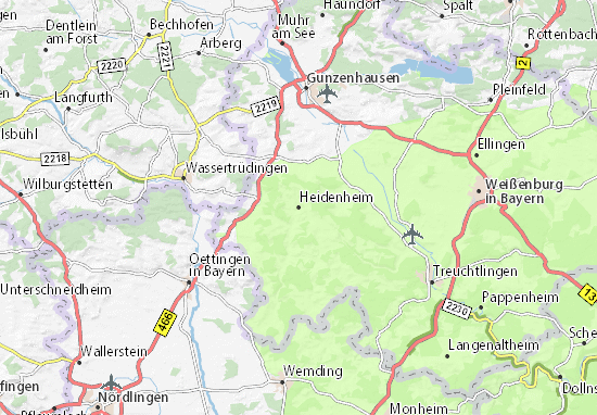 Kaart Plattegrond Heidenheim