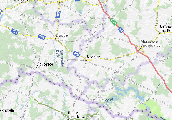 Karte Stadtplan Jemnice