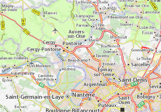 Karte Stadtplan Pierrelaye