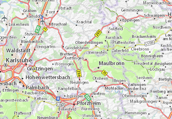 Knittlingen Map