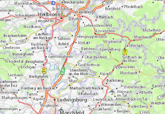 Karte Stadtplan Oberstenfeld