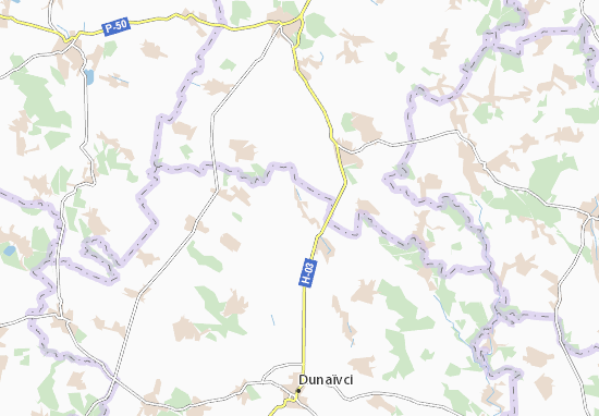 Karte Stadtplan Loshkivtsi