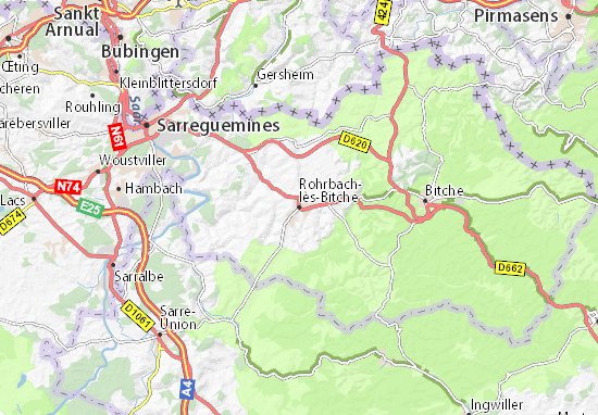 Rohrbach-lès-Bitche Map