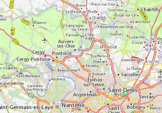 Karte Stadtplan Frépillon