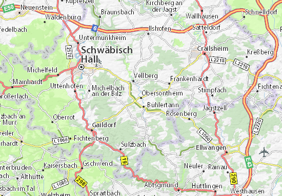 Karte Stadtplan Obersontheim
