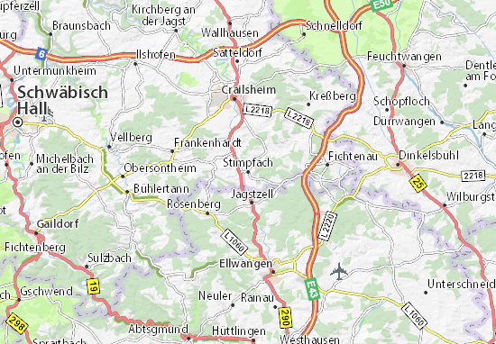 Karte Stadtplan Stimpfach