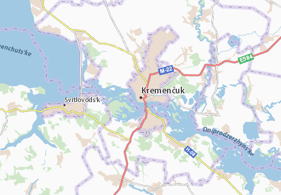 Kremenčuk Map