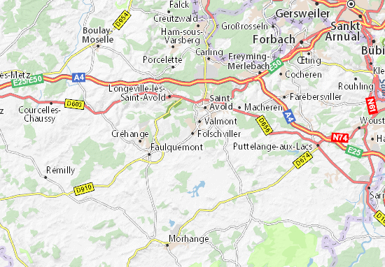 Folschviller Map