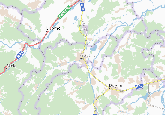 Kaart Plattegrond Bolechiv