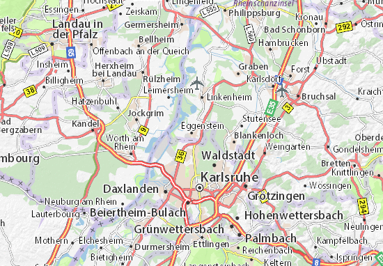 Karte Stadtplan Eggenstein