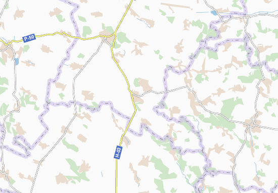 Karte Stadtplan Solobkivtsi
