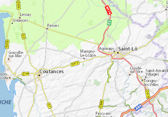 Kaart Plattegrond Marigny-Le-Lozon