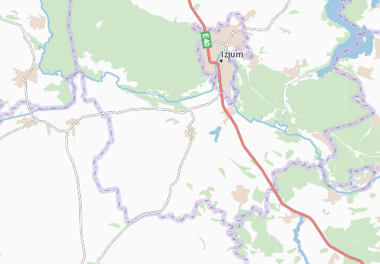 Karte Stadtplan Mala Komyshuvakha