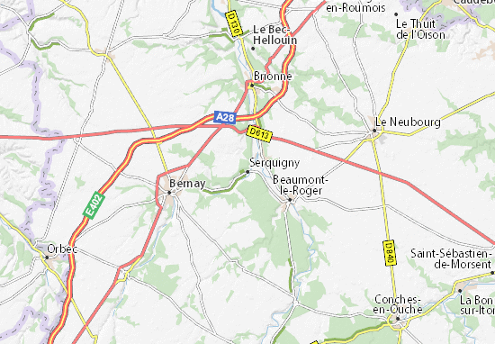Mapa Serquigny
