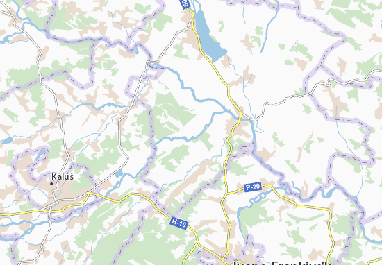 Kaart Plattegrond Blyudnyky