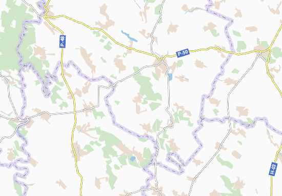 Kaart Plattegrond Velyka Yaromyrka