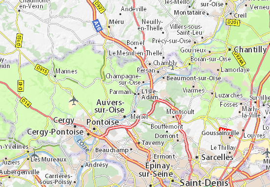 Karte Stadtplan Parmain
