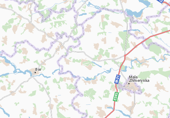 Karte Stadtplan Sloboda-Mezhyrivs&#x27;ka
