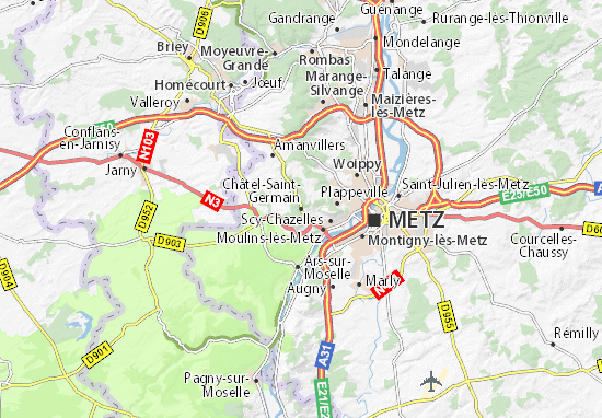Mapa Châtel-Saint-Germain