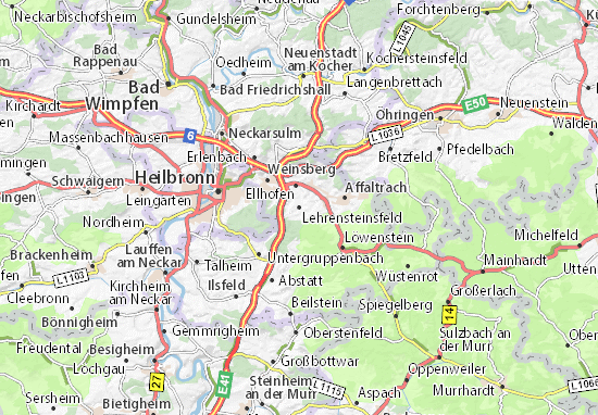 Lehrensteinsfeld Map