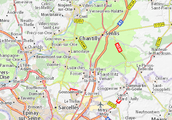 Kaart Plattegrond Orry-la-Ville