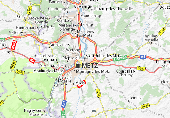Carte-Plan Saint-Julien-lès-Metz