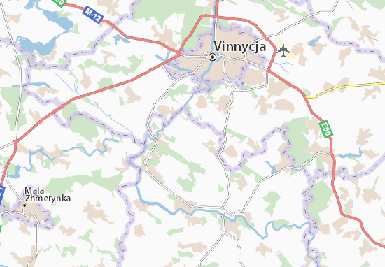 Karte Stadtplan Studenytsya