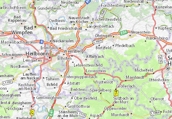 Karte Stadtplan Affaltrach