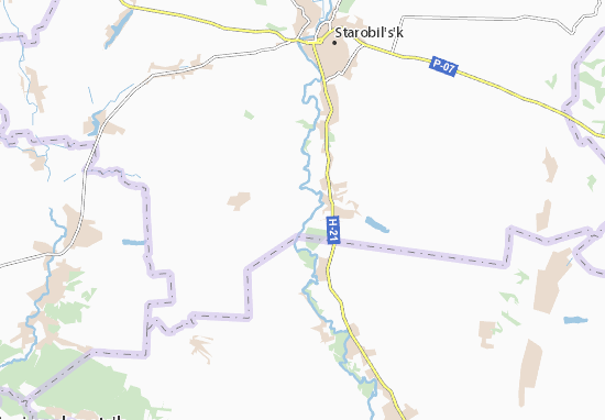 Kaart Plattegrond Khvorostyanivka