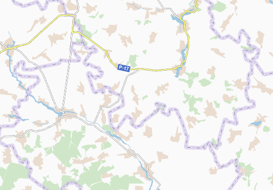 Karte Stadtplan Yablunovytsya
