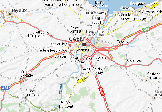 Carte-Plan Fleury-sur-Orne