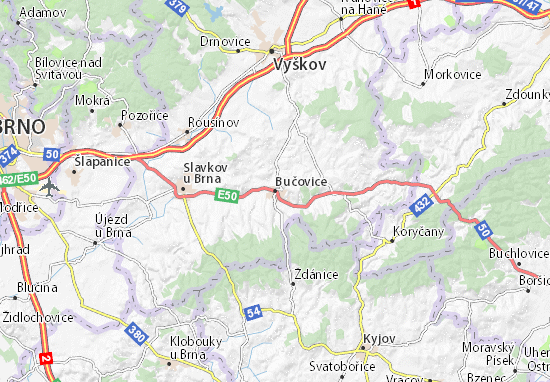 Bučovice Map