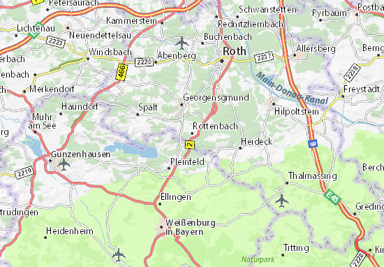 Karte Stadtplan Röttenbach