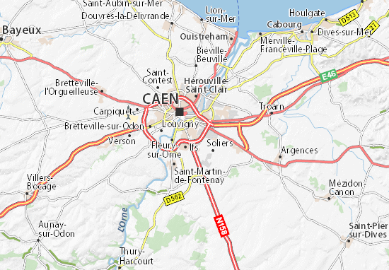 Karte Stadtplan Cormelles-le-Royal