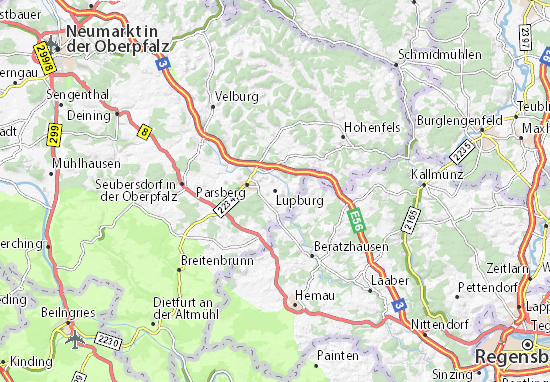 Mapa Lupburg