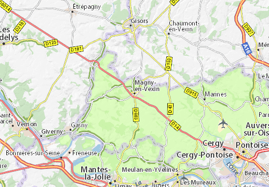 Mapa Magny-en-Vexin