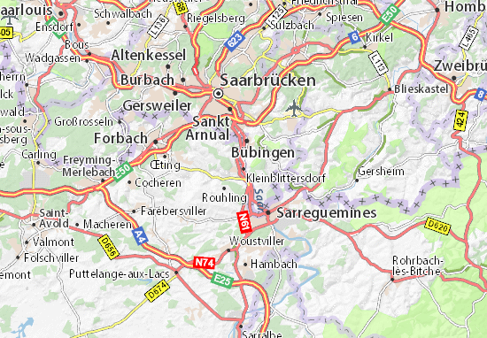 Kleinblittersdorf Map