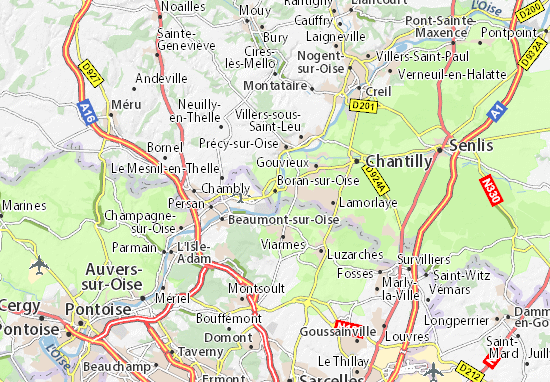 Carte-Plan Boran-sur-Oise