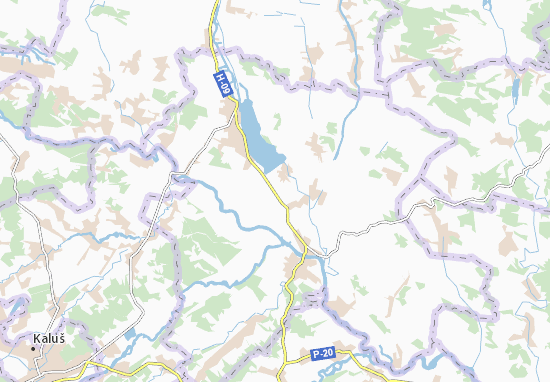 Karte Stadtplan Zadnistryans&#x27;ke
