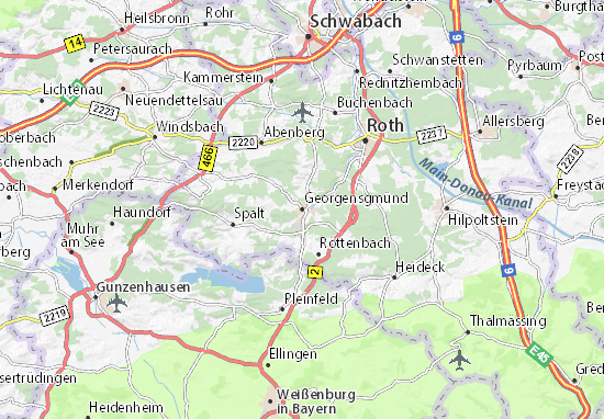 Karte Stadtplan Georgensgmünd