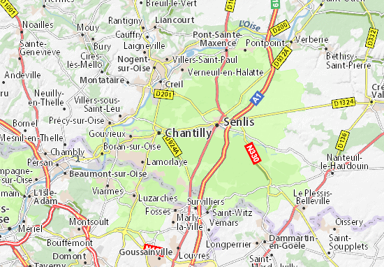 Mapa Avilly-Saint-Léonard