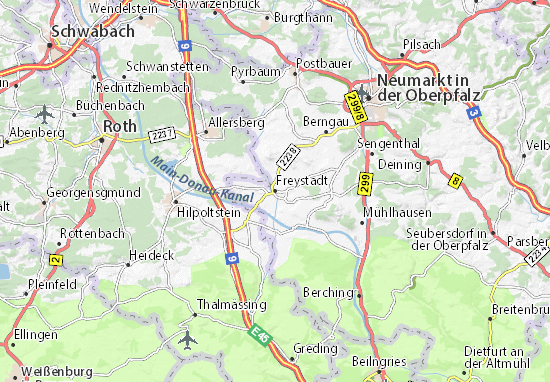 Karte Stadtplan Freystadt