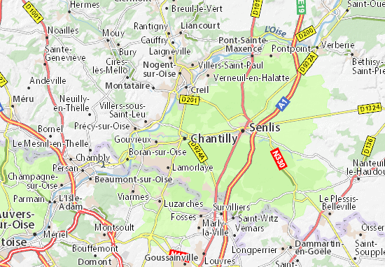 regional Regenerative tense Carte MICHELIN Vineuil-Saint-Firmin - plan Vineuil-Saint-Firmin -  ViaMichelin