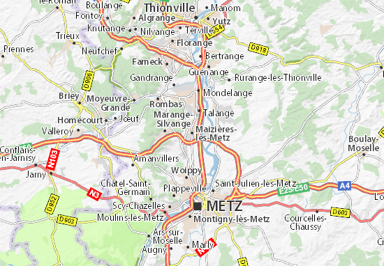 Carte-Plan Maizières-lès-Metz